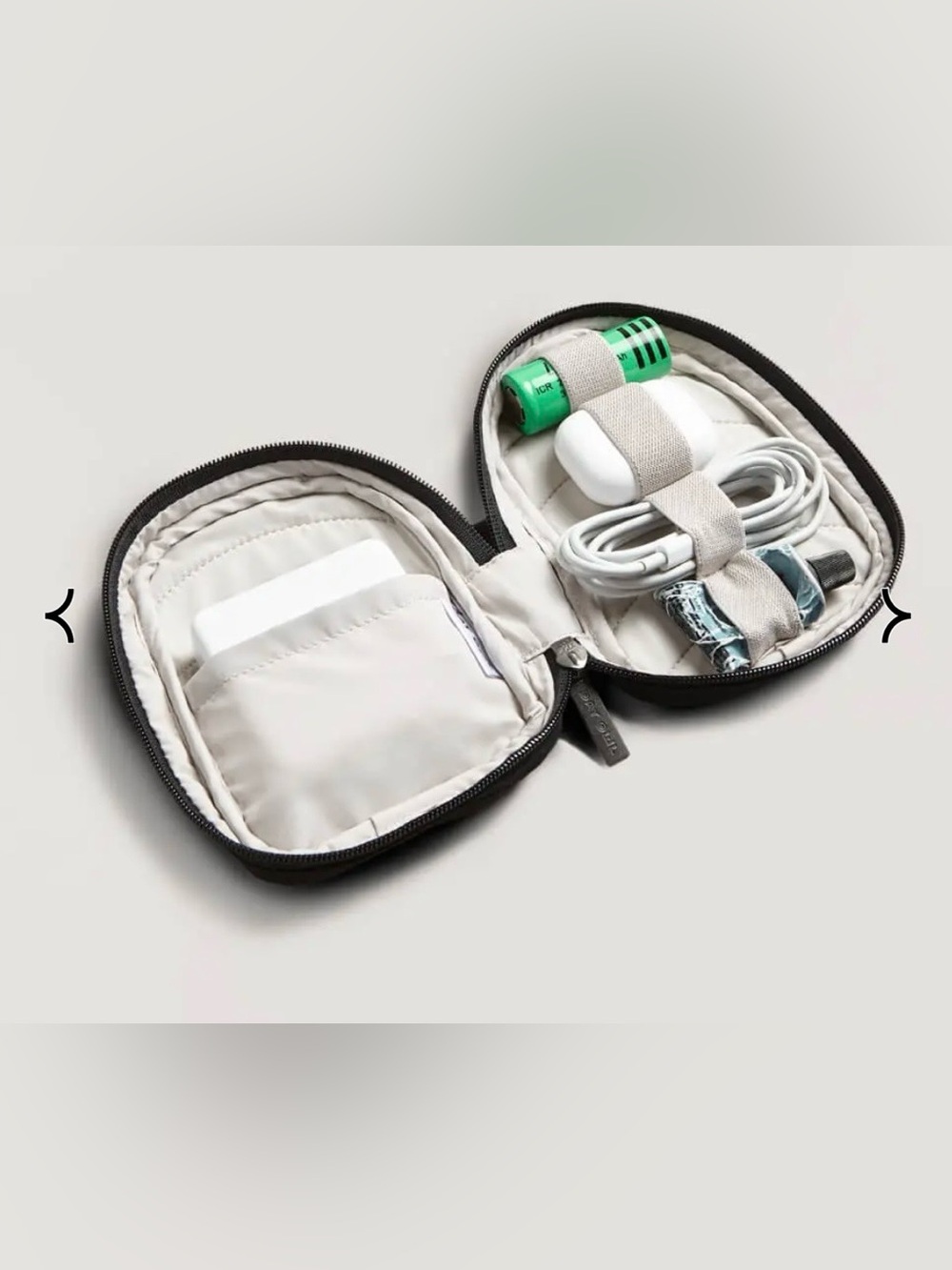 Day Owl Compact Tech Organizer Pouch in Black